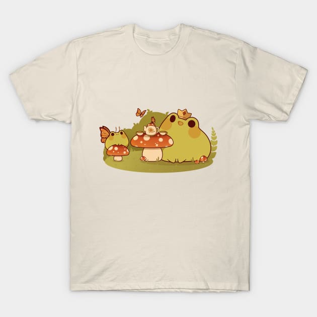 Frog fairy prince tea party T-Shirt by Rihnlin